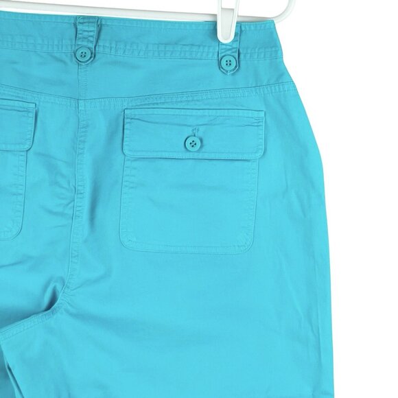 Christopher & Banks Women's Blue Capris Size 10 Stretch Mid Rise Straight Leg - Picture 6 of 12